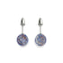 Indigo | Argent sterling .925 | Boucles d'Oreilles Tiges Verre Luciole